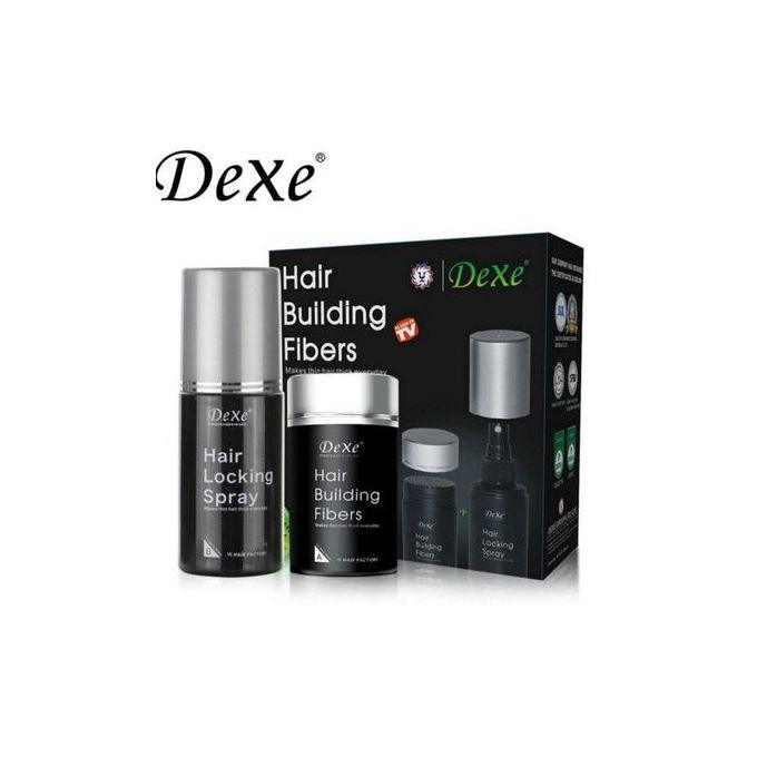 DEXE Fibre cheveux kit avec setting spray 250ml