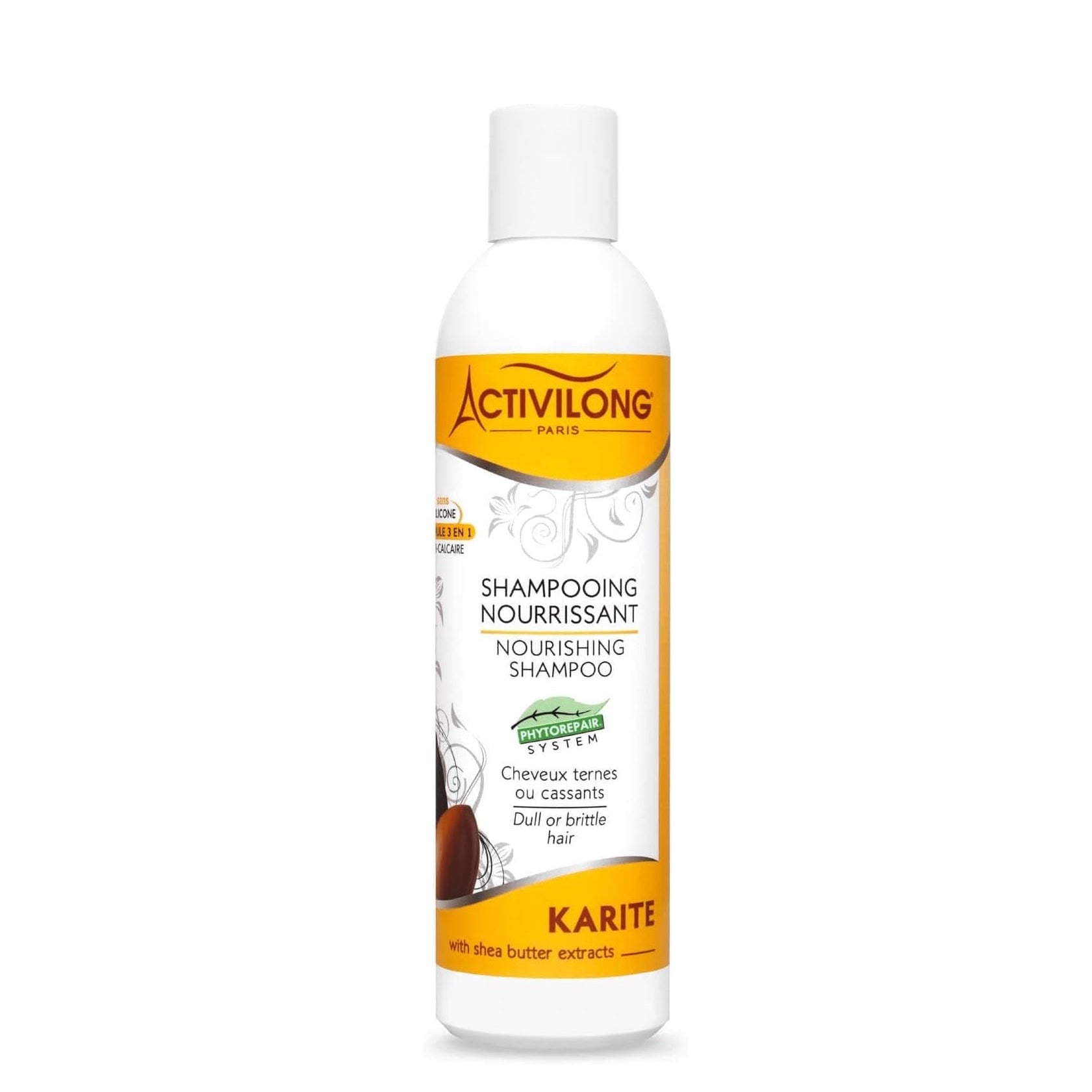 Bottle of ACTIVILONG Shampooing Nourrissant au Karité by ABS France Wholesale