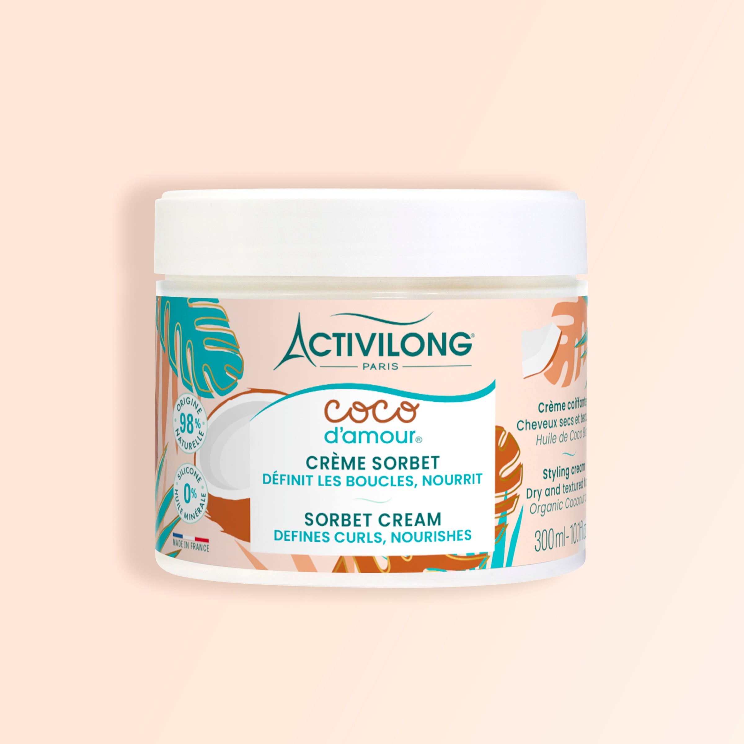 An ACTIVILONG COCO D’AMOUR Crème Sorbet 300ml Jar by ABS France Wholesale
