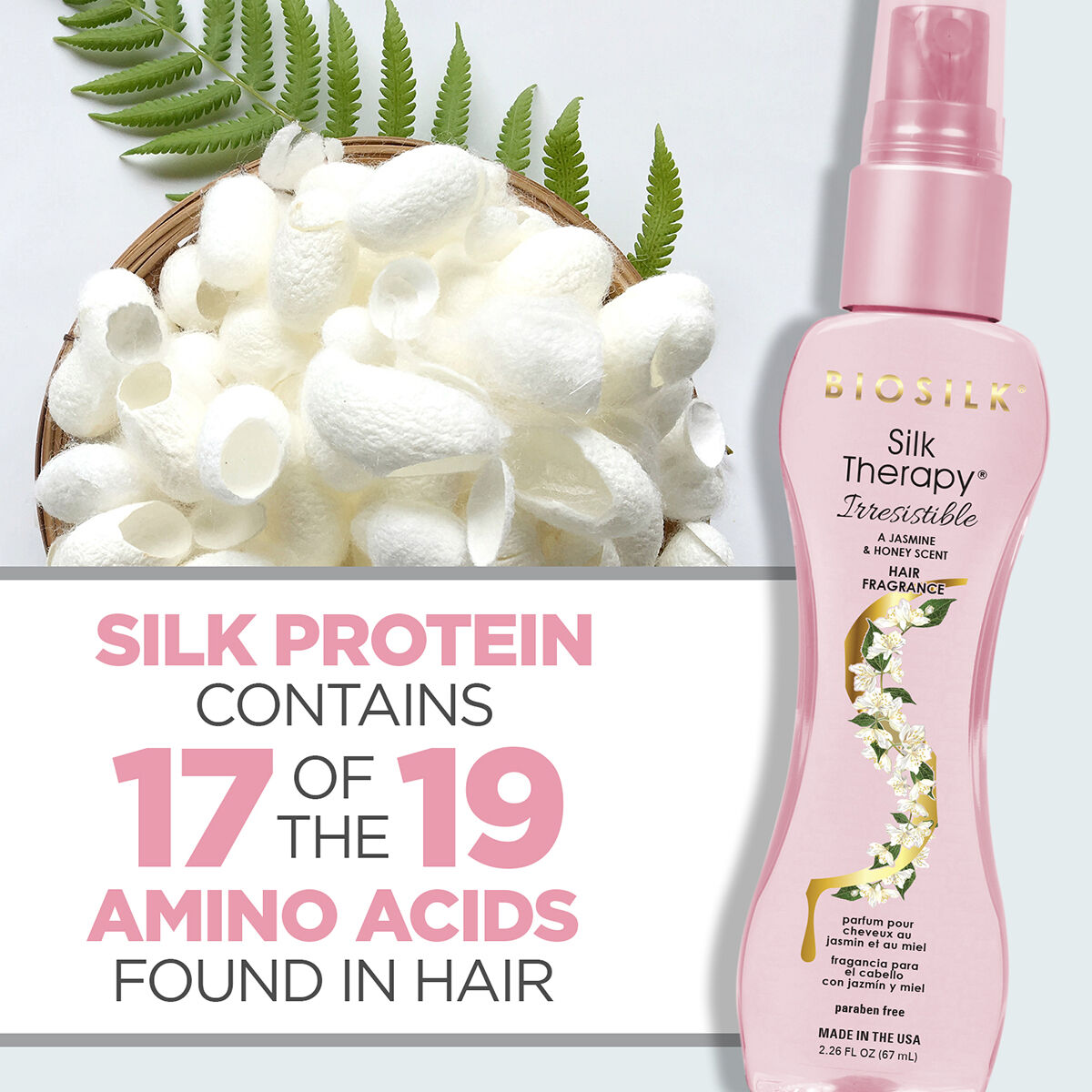 BioSilk - Parfum Cheveux Silk Therapy Irresistible 67ml