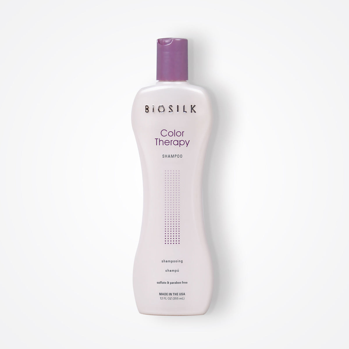 BioSilk Color Therapy shampoo bottle on a white background