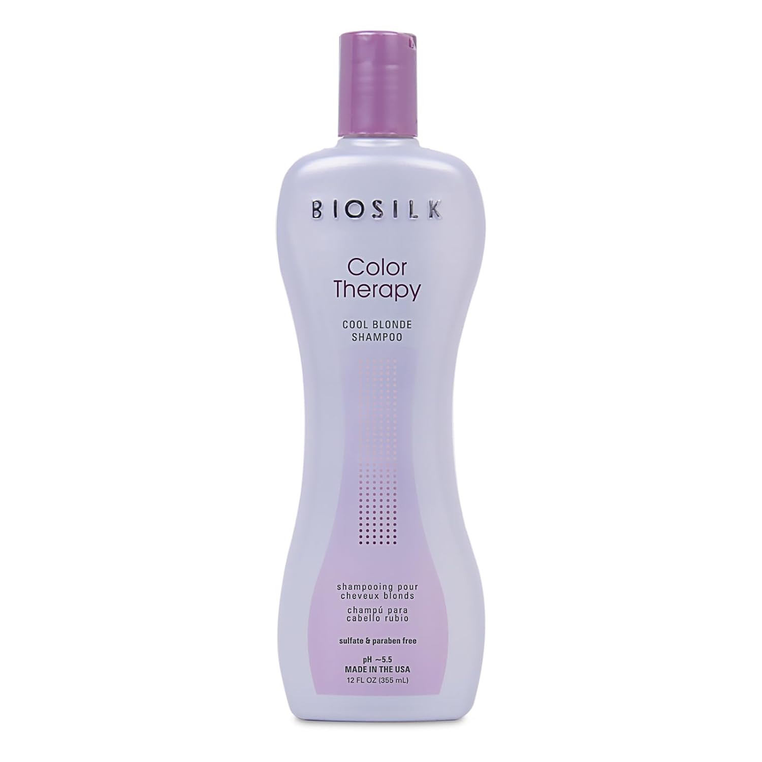 BioSilk Color Therapy shampoo bottle on a white background
