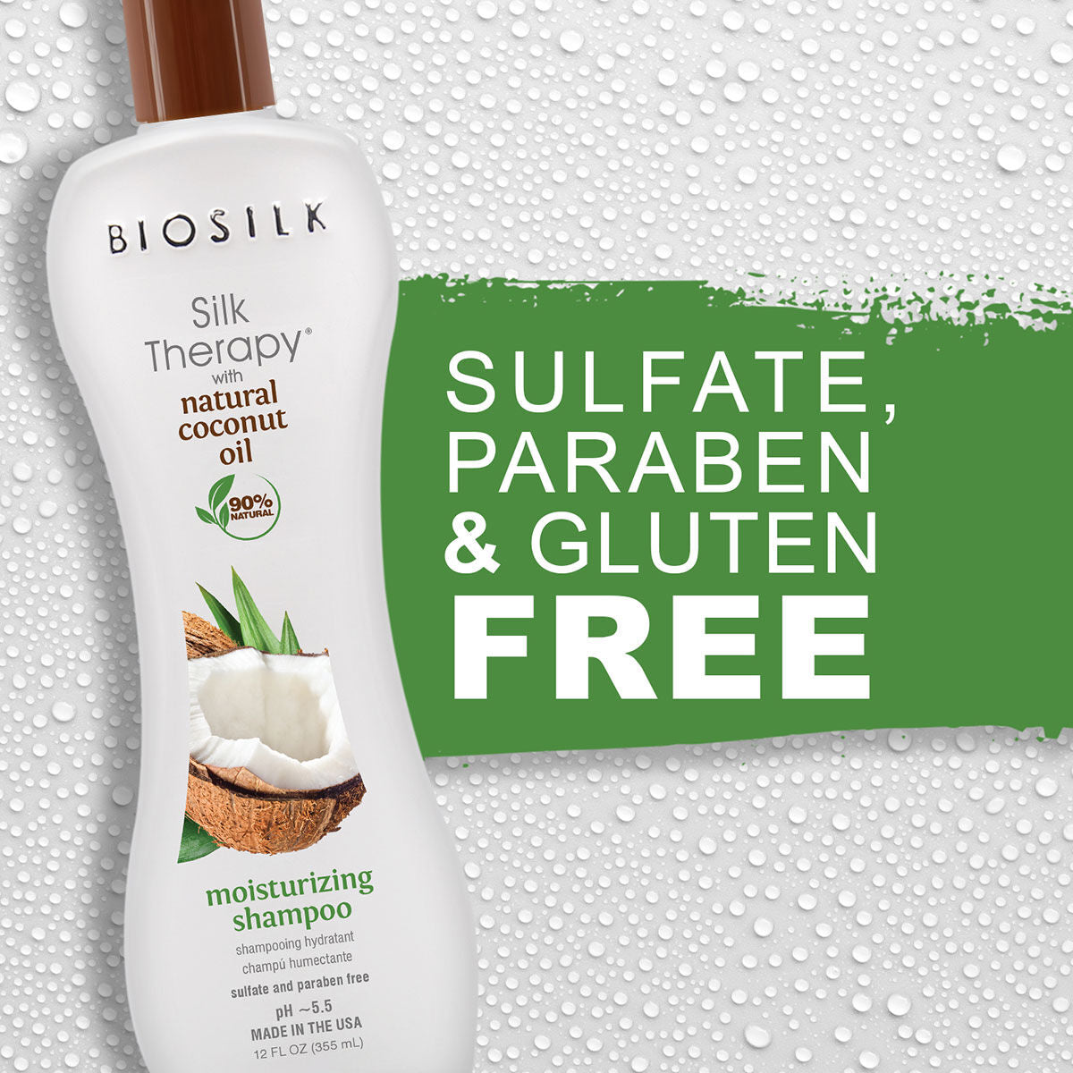 BioSilk - Shampooing Hydratant Silk Therapy Coconut Oil 355ml