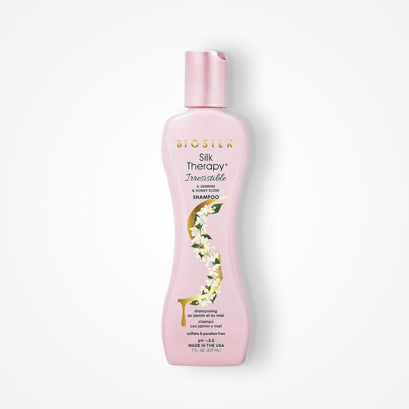 BioSilk Silk Therapy Shampoo bottle on a white background