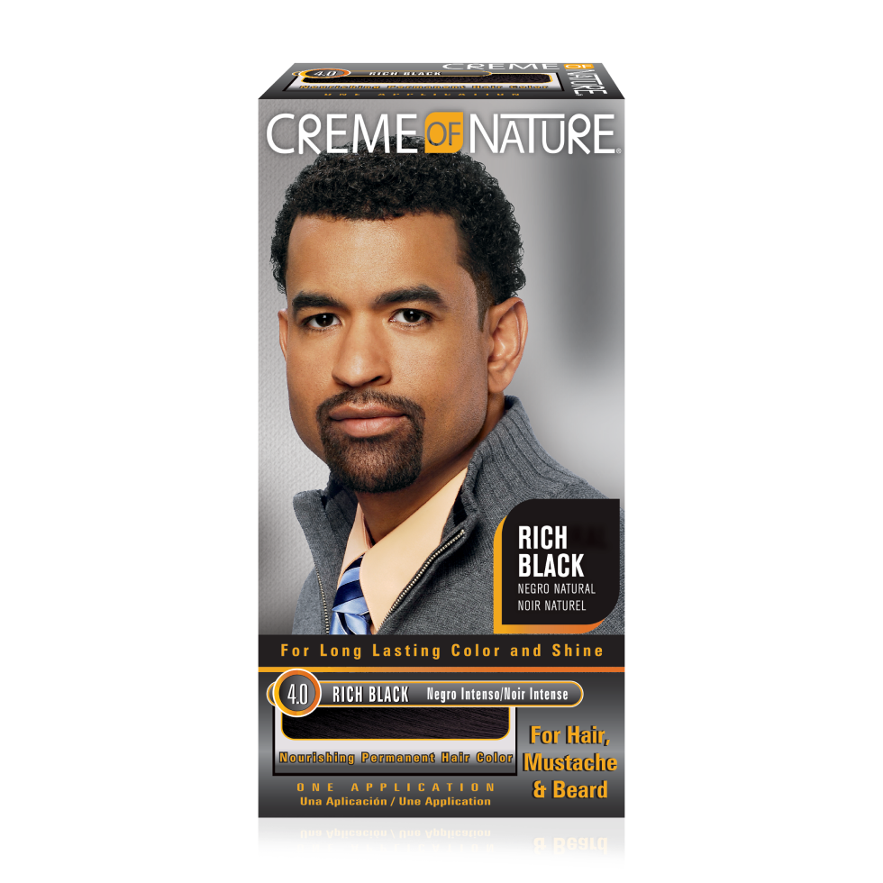 Creme of Nature Gel Hair Color Men Rich Black #4.0