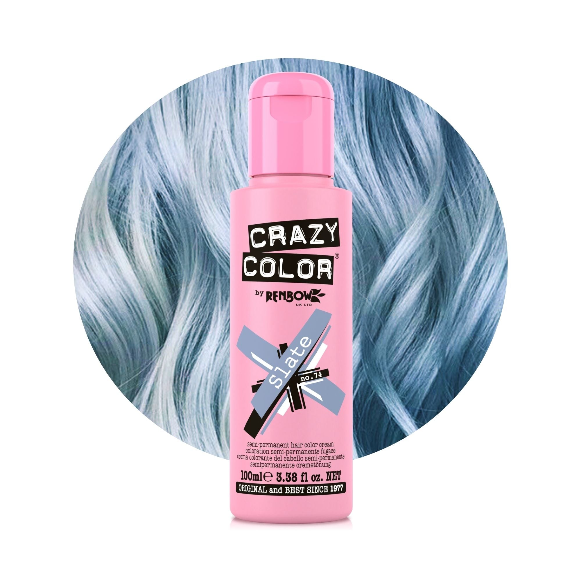 Crazy Color Ardoise (Slate) no. 74 100ml hair dye bottle by ABS France Wholesale