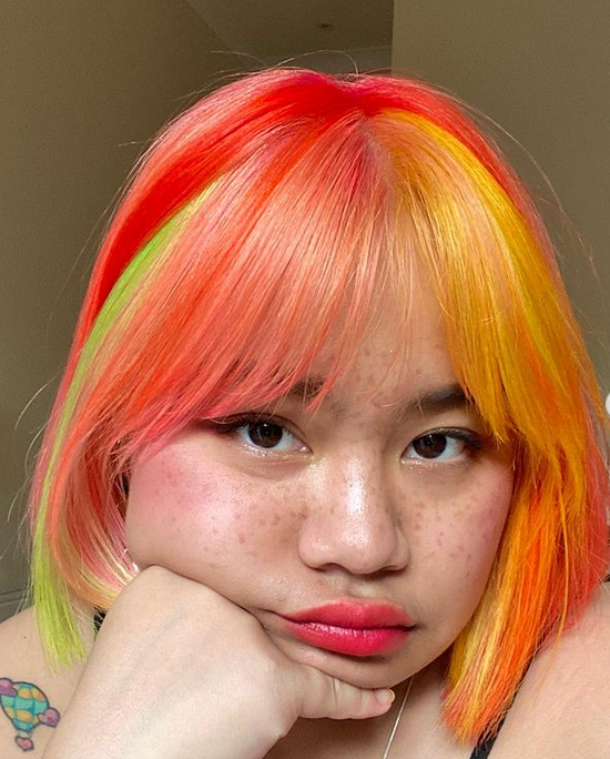 Crazy Color's Person with multi color hair by ABS France Wholesale