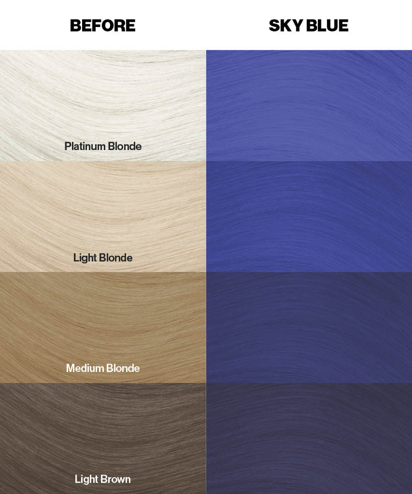 Crazy Color Sky Blue 59 hair color swatches by ABS France Wholesale