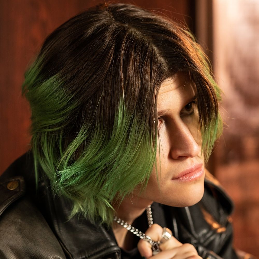 Crazy Color's person with green and black hair by ABS France Wholesale