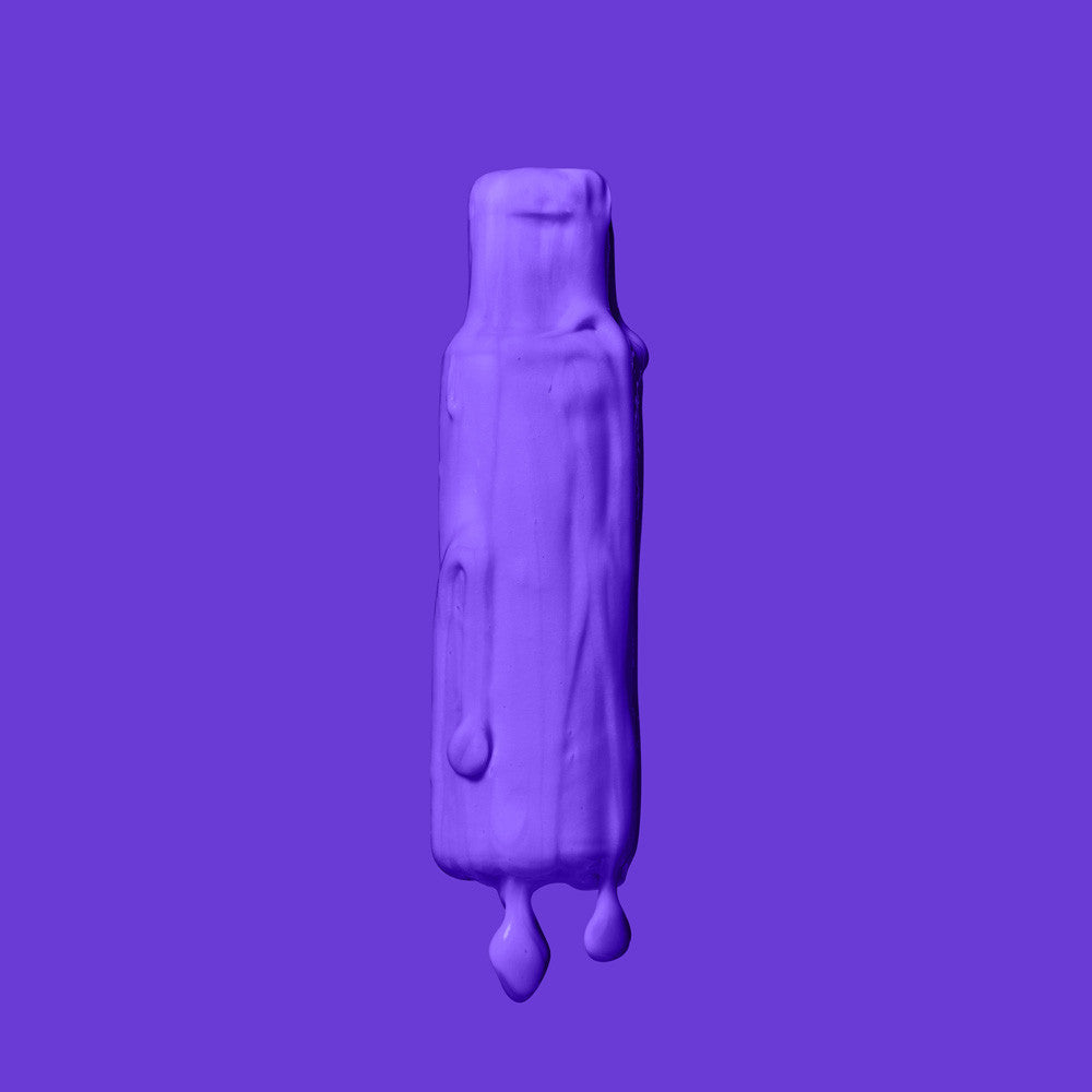 Liquid bottle of Crazy Color Violette 43 by ABS France Wholesale on a purple background