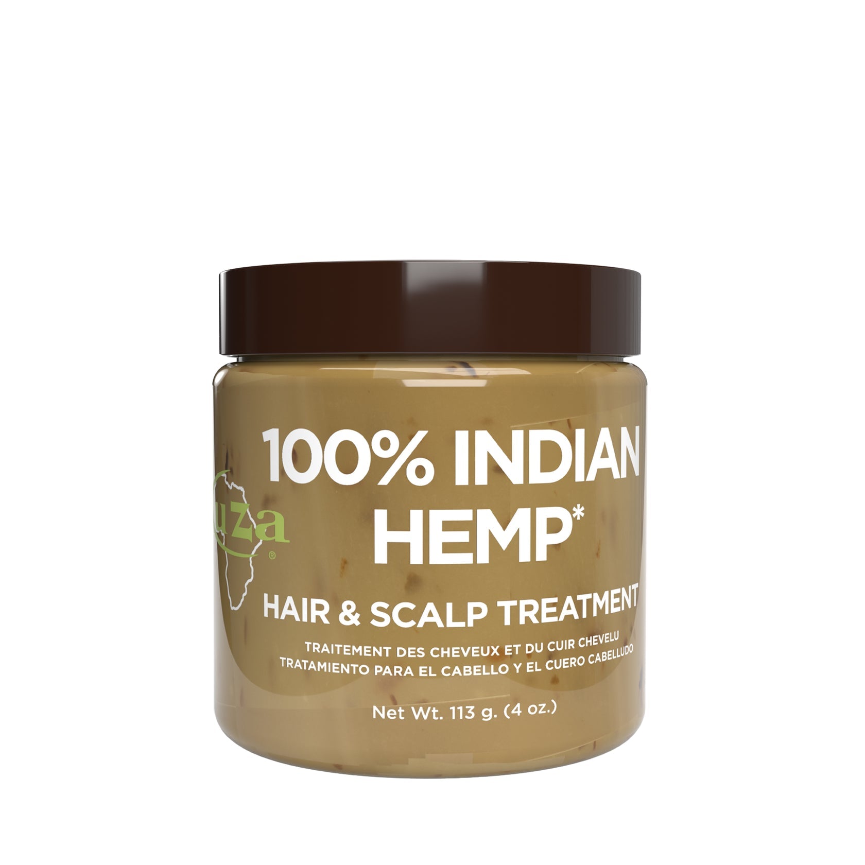 4 oz Jar of  Kuza 100% Indian Hemp Hair and Scalp Treatment by ABS France Wholesale on a white background