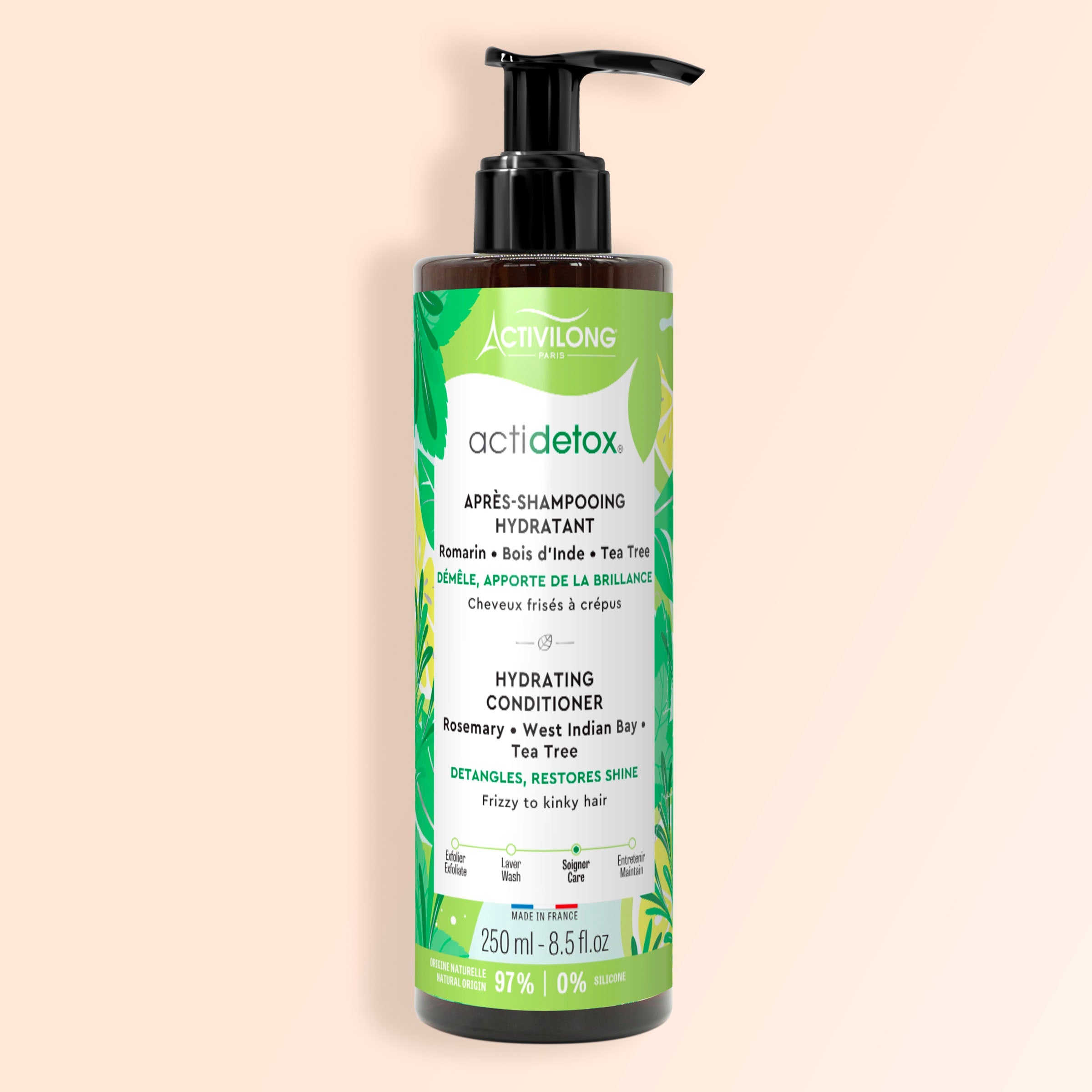 ACTIVILONG ACTIDETOX Après-Shampooing Hydratant 250ml bottle by ABS France Wholesale