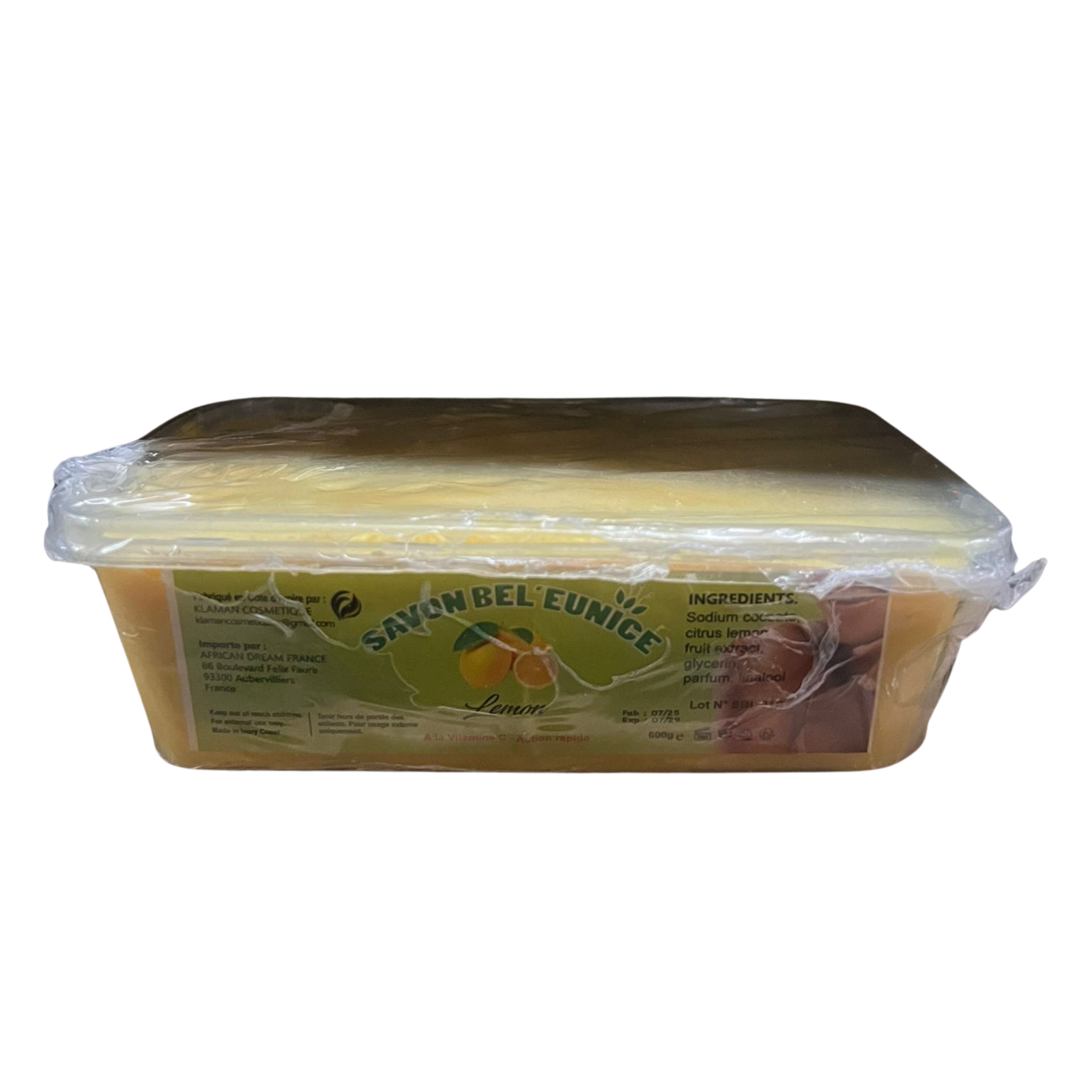 Savon Barquette Bel'Eunice Lemon 600g by ABS France Wholesale