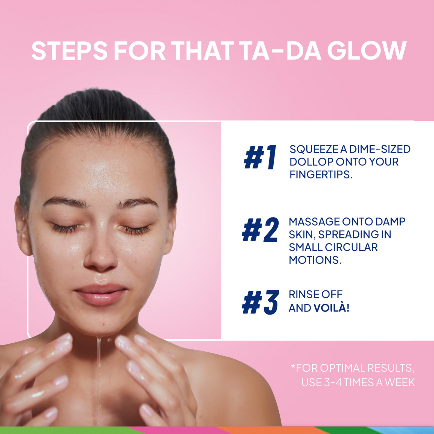 Steps for achieving a glowing skin effect with St. Ives Rose Water & Aloe Face Scrub Facial Micro-Exfoliant for Sensitive Skin 6oz - ABS France Wholesale