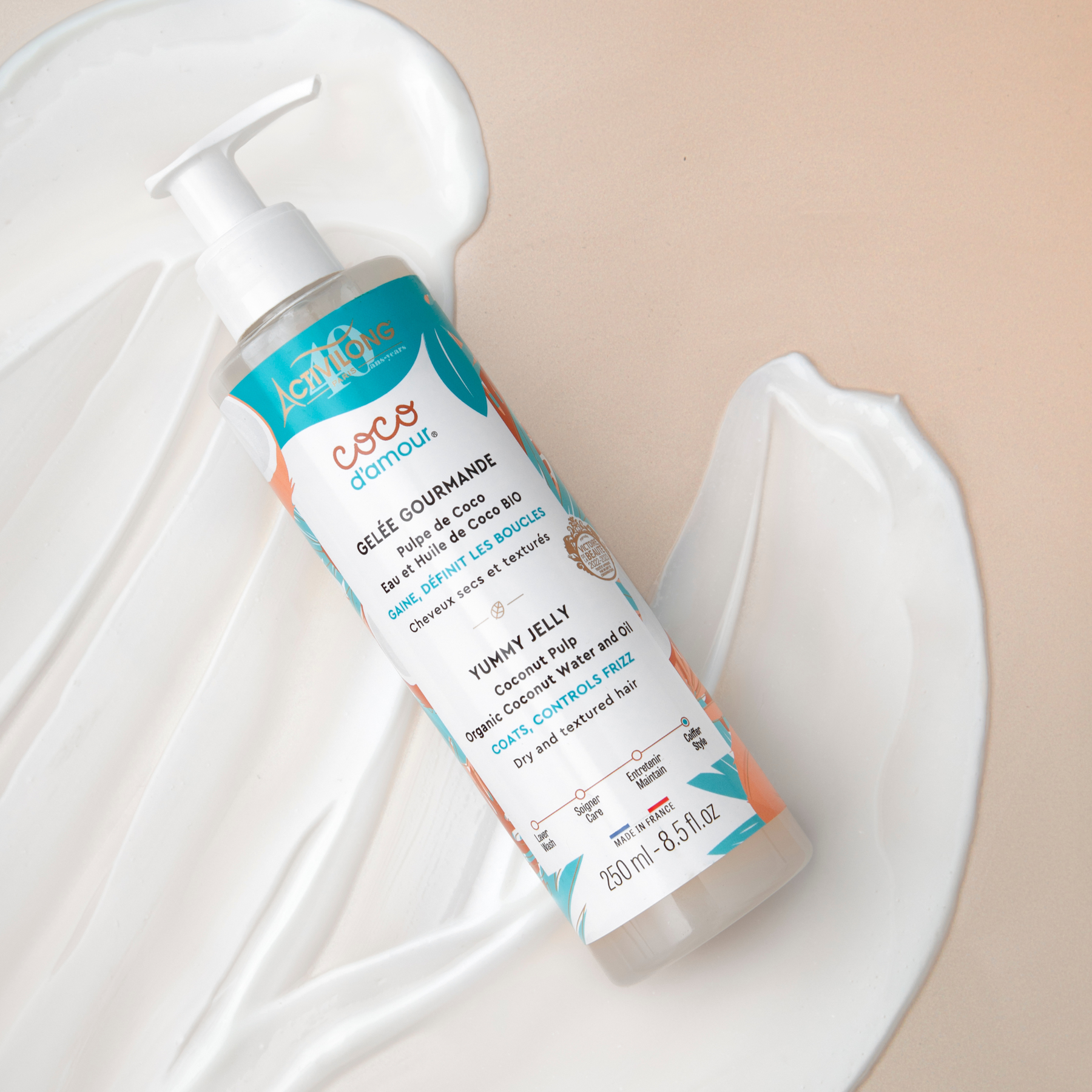 ACTIVILONG COCO D’AMOUR Gelée Gourmande 250ml by ABS France Wholesale bottle on a white background