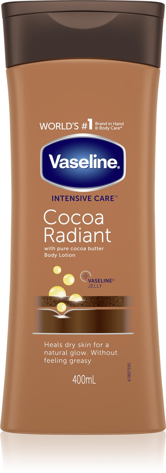 Vaseline Cocoa Radiant Lait Hydratant Corps au Beurre de Cacao 400ml