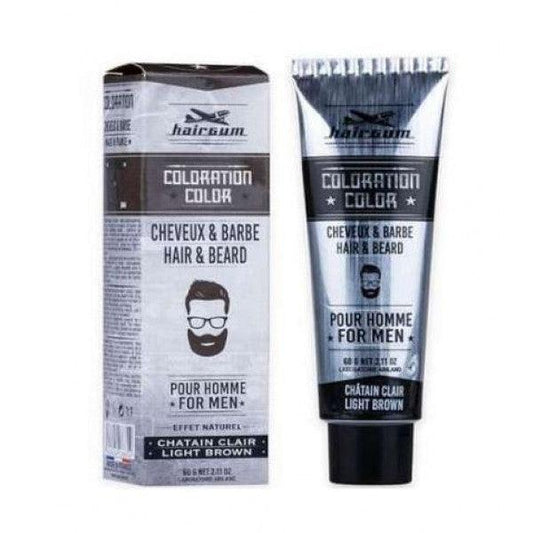 HAIRGUM BARBER COLORATION BARBE & CHEVEUX 5.1 CHATAIN CLAIR 60G