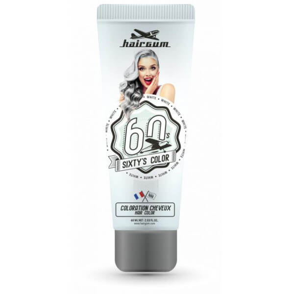 Crème colorante Sixty's Color - Blanc HAIRGUM 60ML