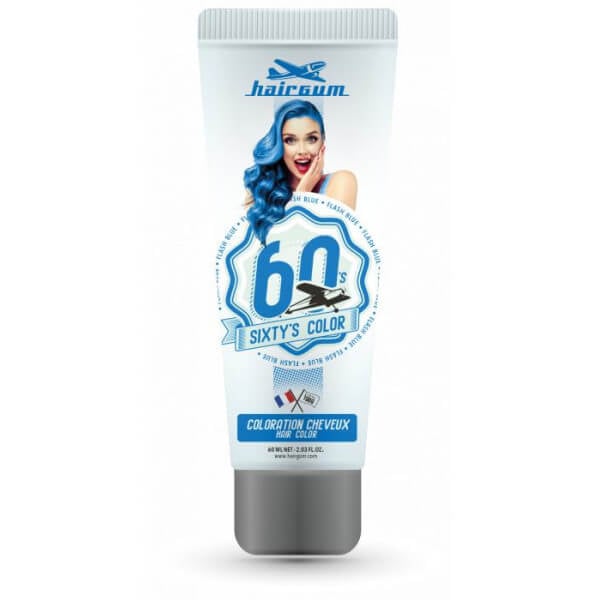 Crème colorante Sixty's Color - Bleu flashy HAIRGUM 60ML