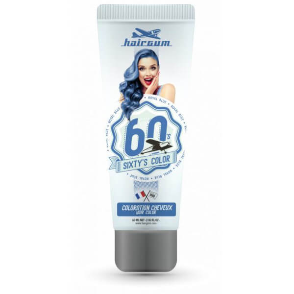 Crème colorante Sixty's Color - Bleu Royal HAIRGUM 60ML