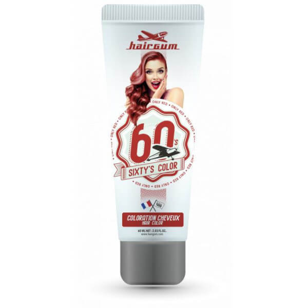 Crème colorante Sixty's Color - Rouge HAIRGUM 60ML