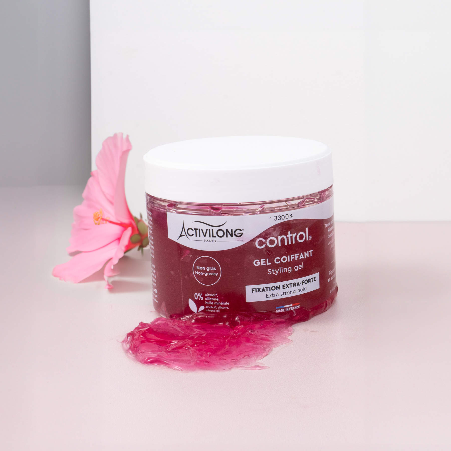 Jar of ACTIVILONG Gel Coiffant Fixation Extra Forte CONTROL 300ml by ABS France Wholesale