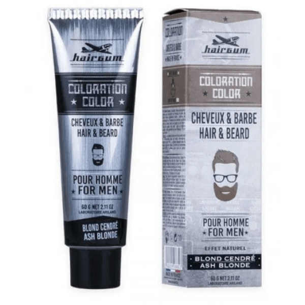 HAIRGUM BARBER COLORATION BARBE & CHEVEUX 6,1 BLOND CENDRE 60G