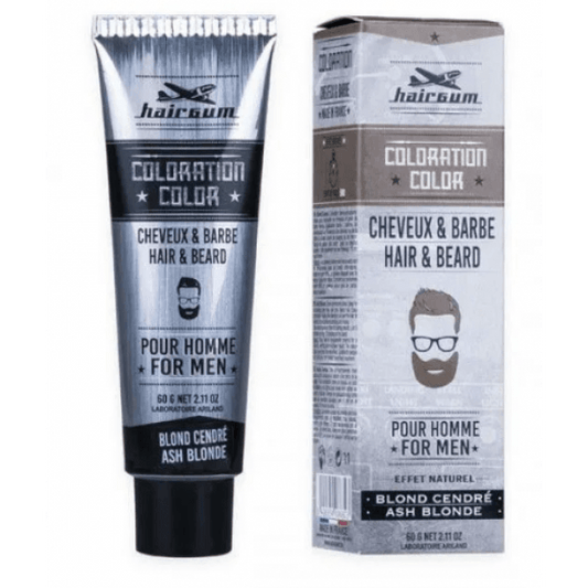 HAIRGUM BARBER COLORATION BARBE & CHEVEUX 6,1 BLOND CENDRE 60G