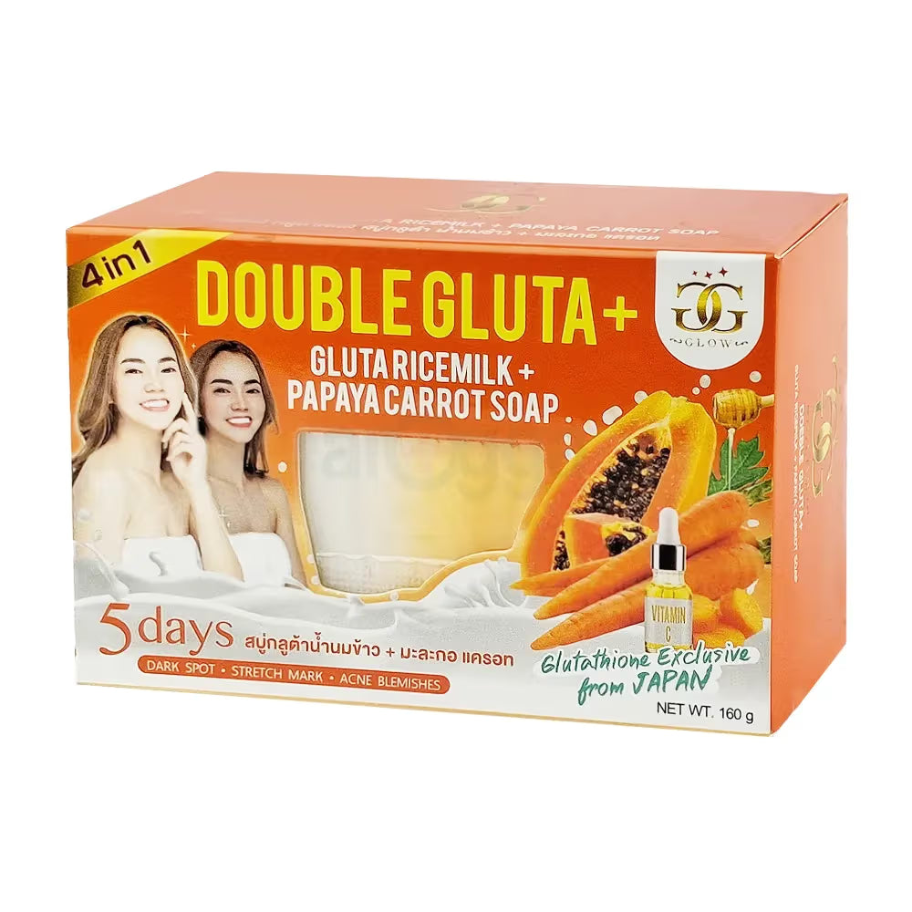 GG GLOW DOUBLE GLUTA + GLUTA RICEMILK + PAPAYA SOAP