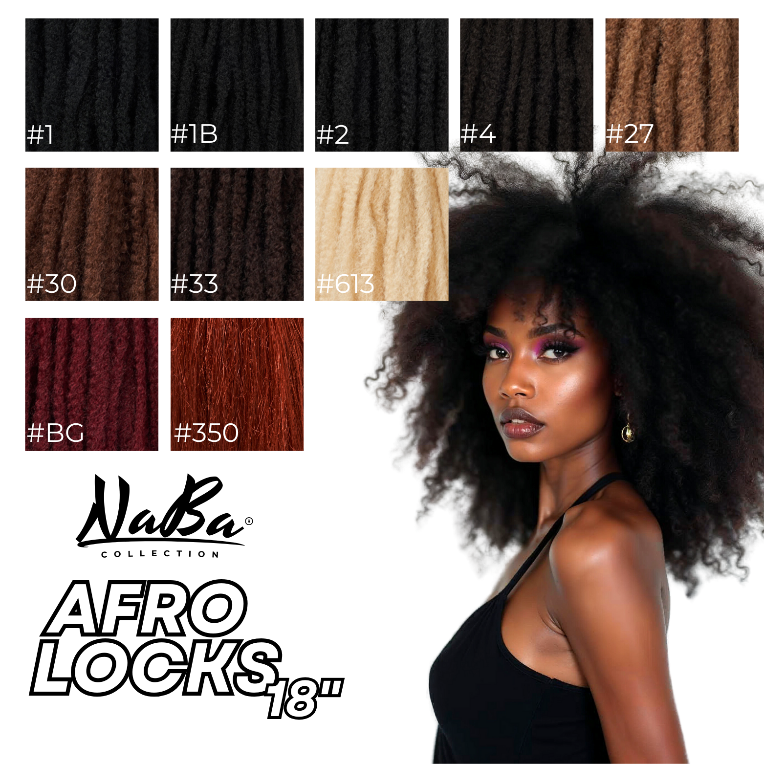 Naba Collections - Afro Locks 18"