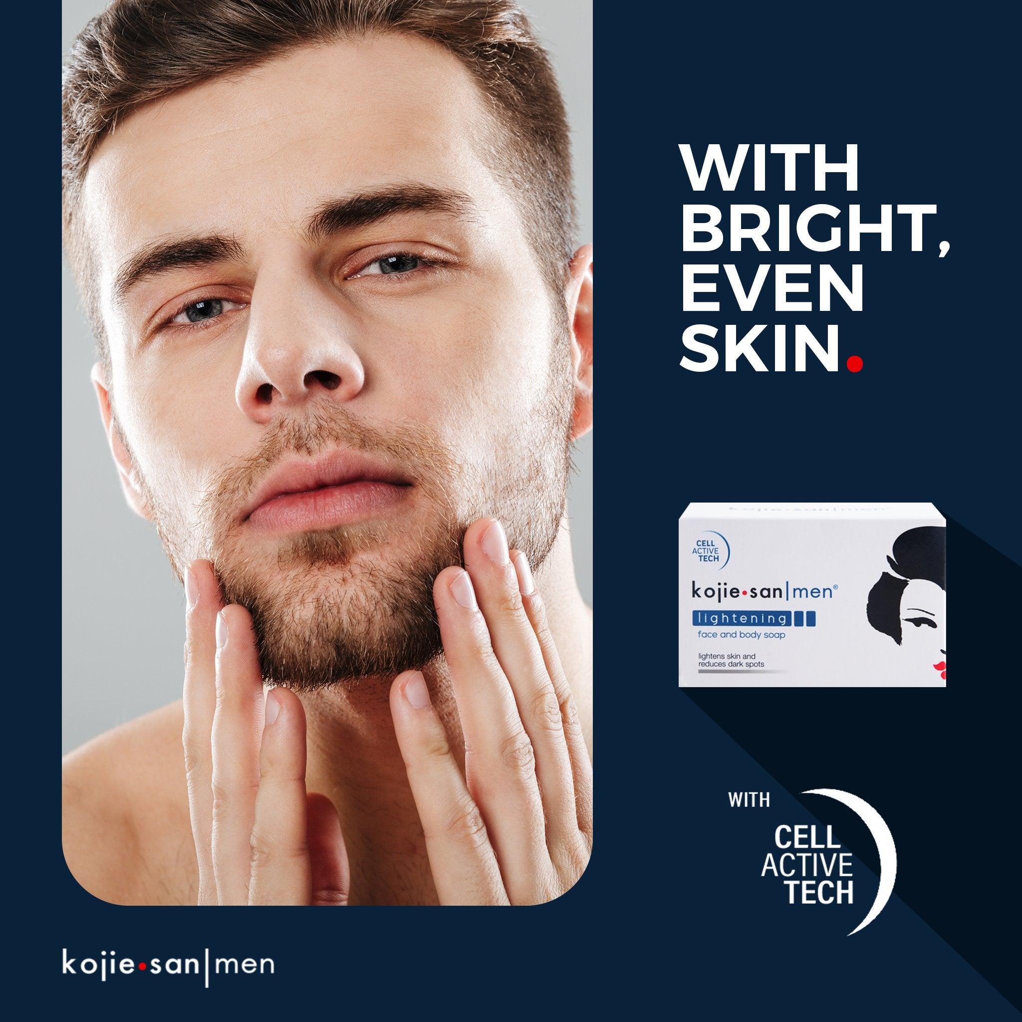 Kojie San Men Savon Éclaircissant pour le visage et le corps 135g