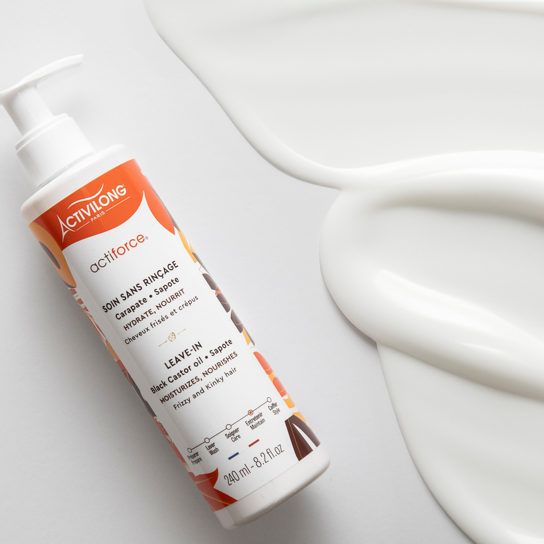 ACTIVILONG ACTIFORCE Leave-In 240ml conditioner bottle by ABS France Wholesale on a white background