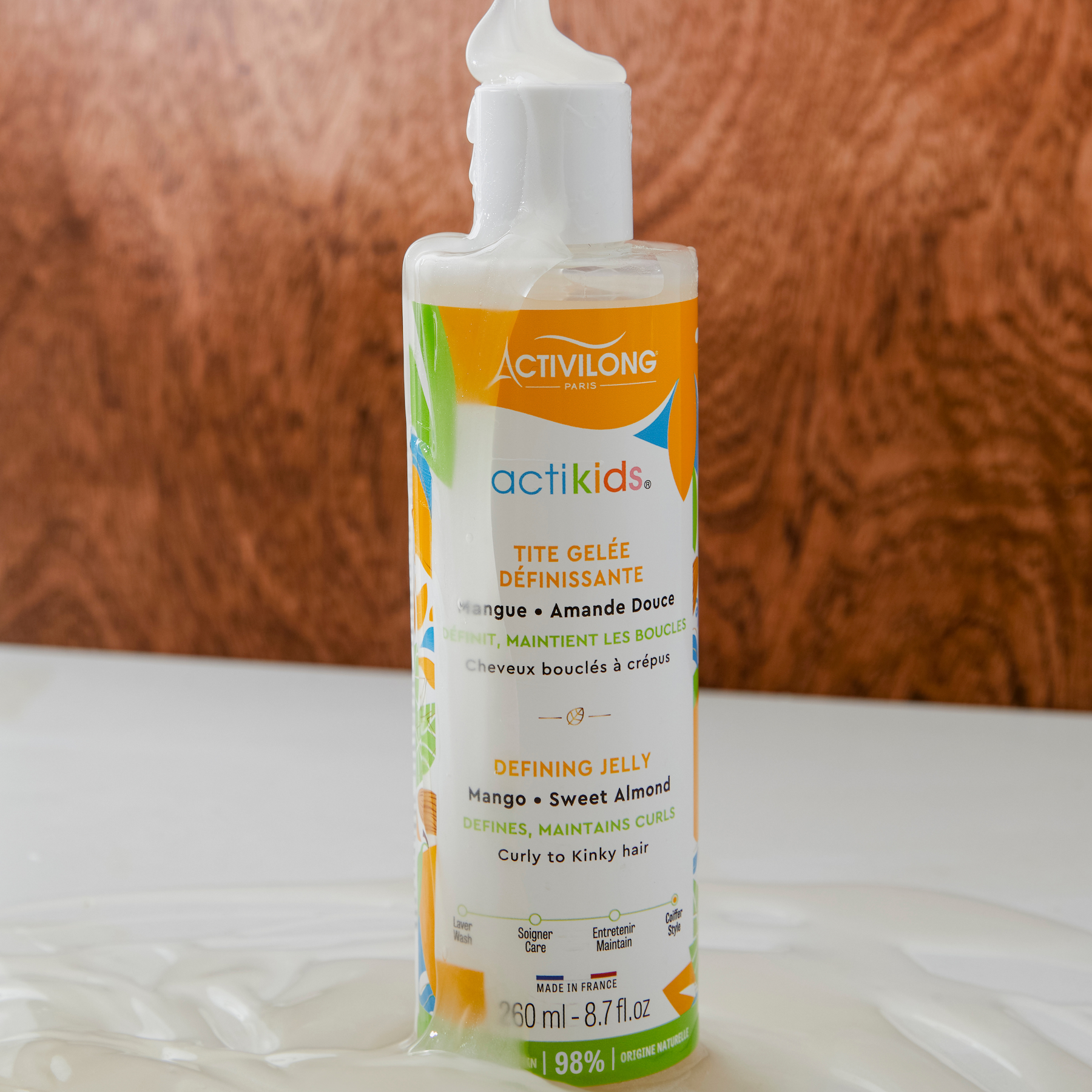 Activilong actikids defining jelly bottle by ABS France Wholesale on a neutral background